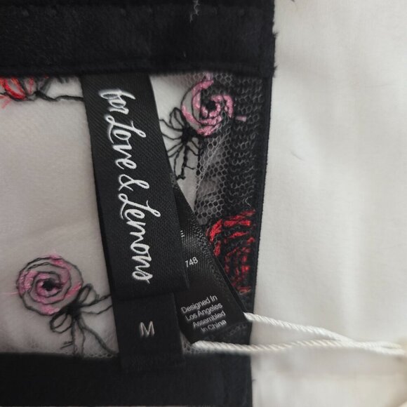 For Love & Lemons Black Floral Lace Corset Top Women’s M NWT - Picture 3 of 12